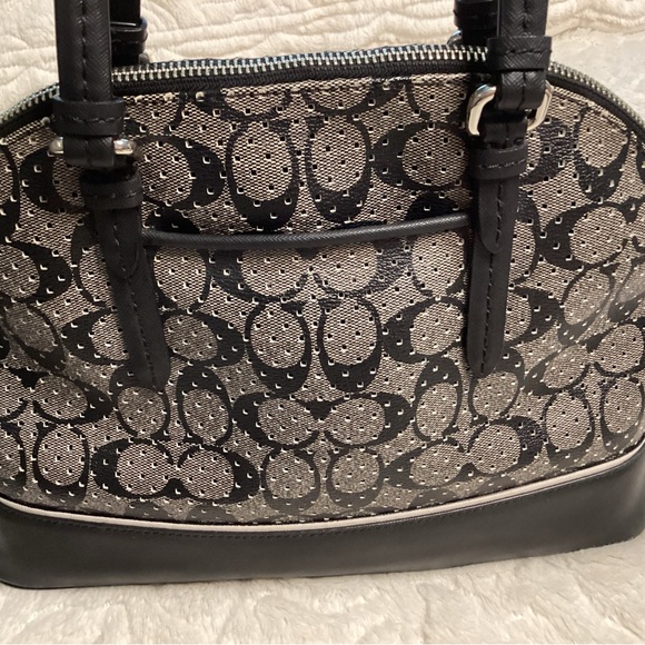Coach Black and Gray Signature Satchel - Picture 3 of 3